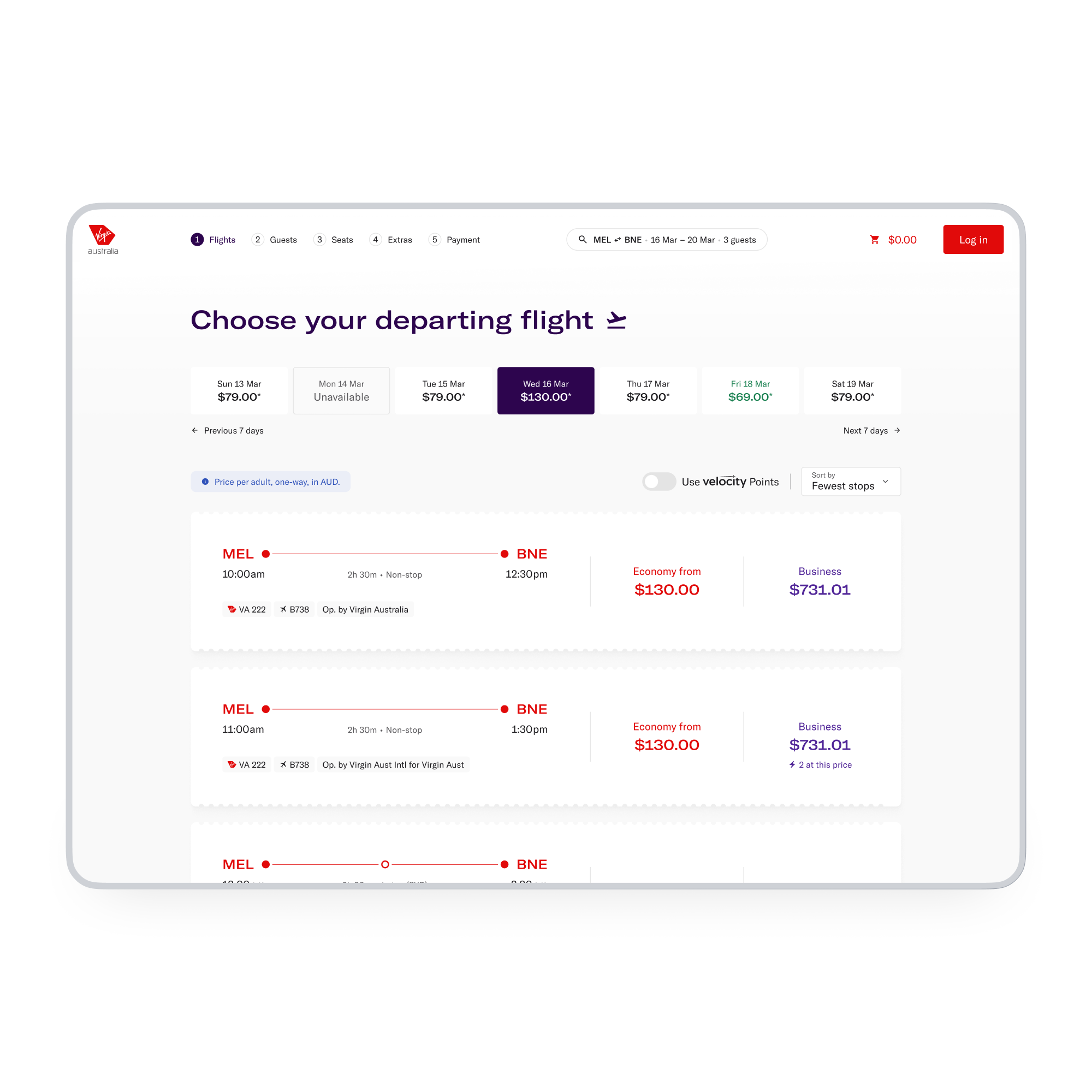 Image of booking engine detail